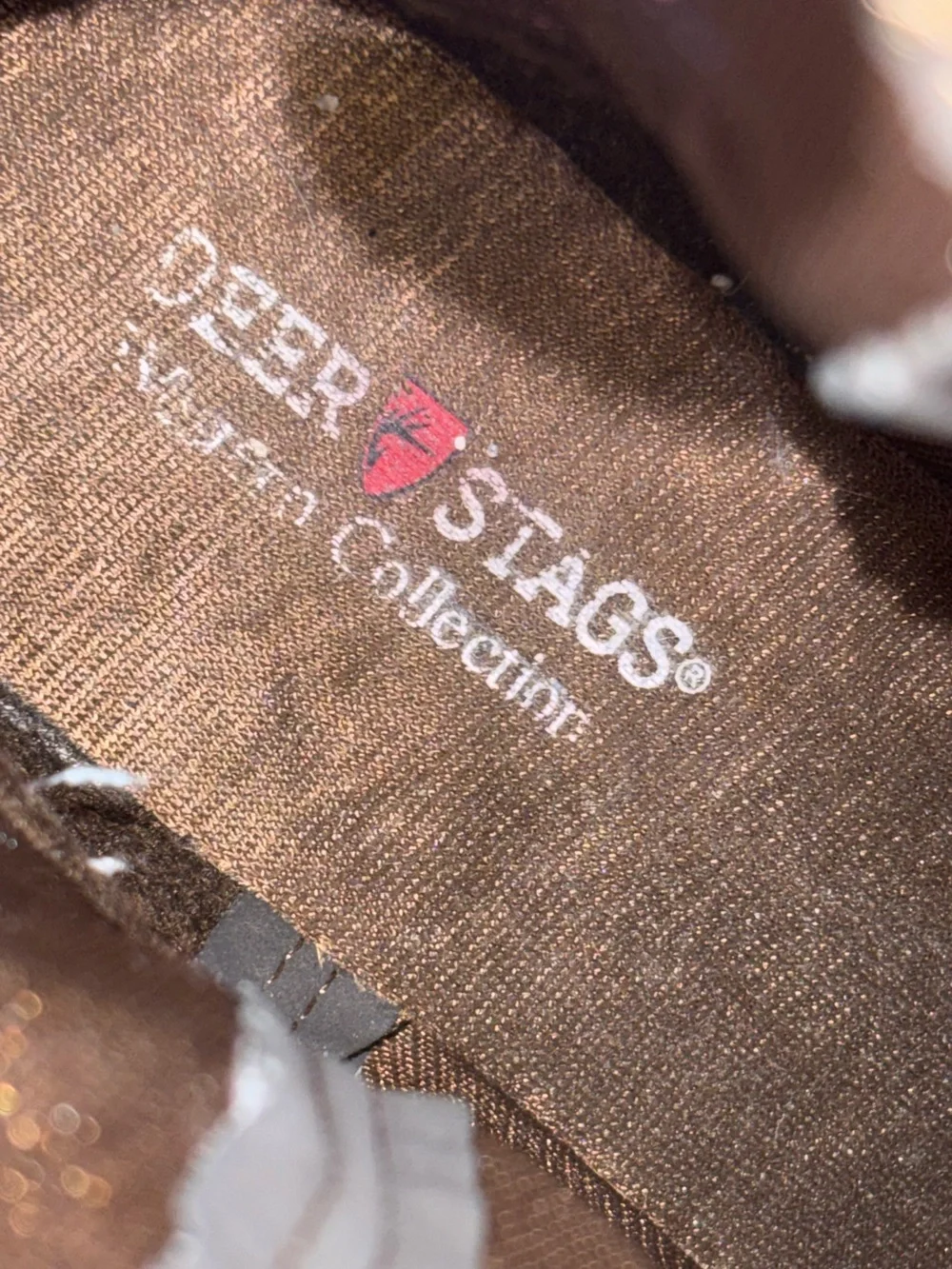 Deer stag big kids size 5 pink embroidery (NWOT)